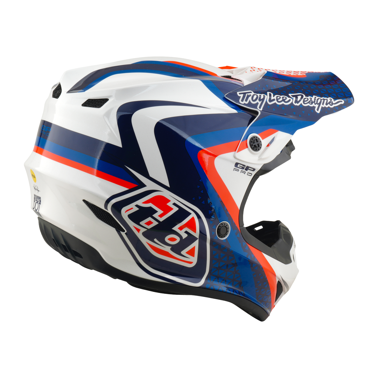 GP PRO Helmet w/Mips Slides - White/Blue