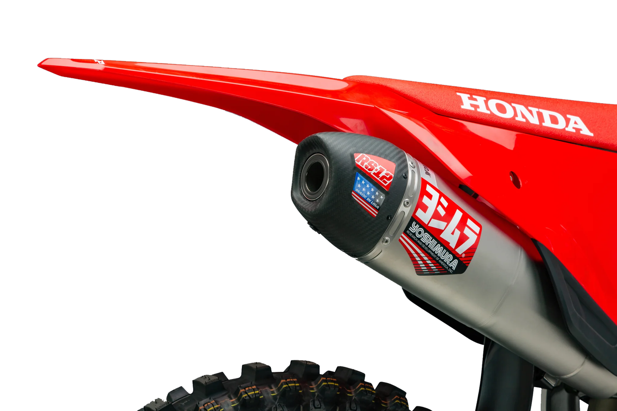 Yoshimura RS-12 Full Exhaust System (Stainless Steel/Aluminium/Carbon Cap) Honda CRF450R 21-24