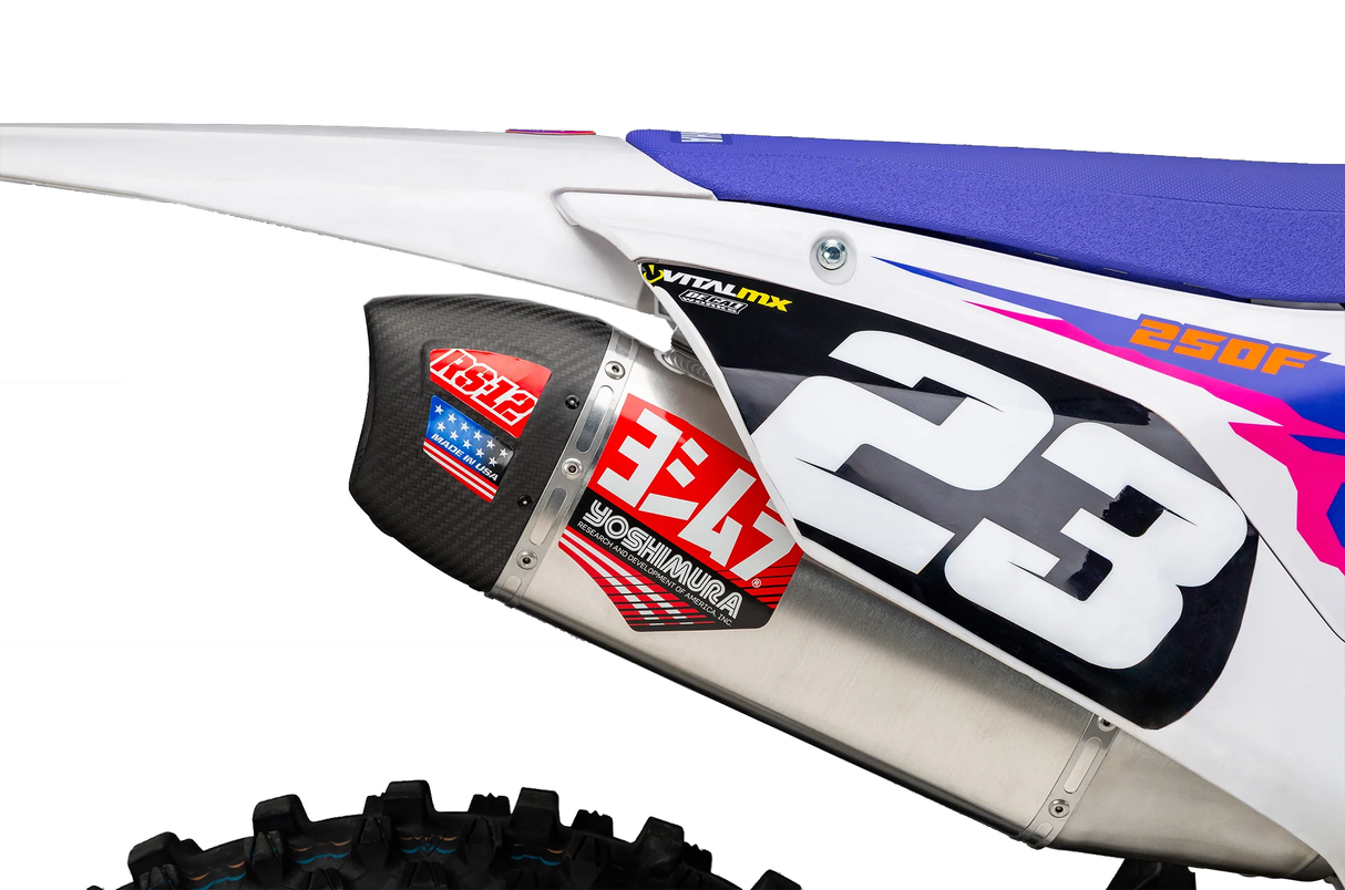 Yoshimura RS-12 Full Exhaust System (Stainless Steel/Aluminium/Carbon Cap) Yamaha YZ250F 24