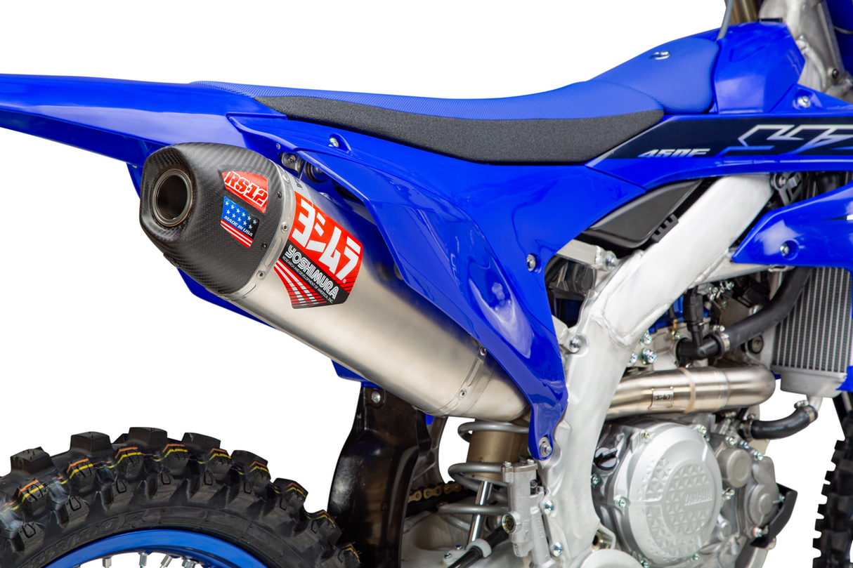 Yoshimura RS-12 Full Exhaust System (Stainless Steel/Aluminium/Carbon Cap) Yamaha YZ450F 2023