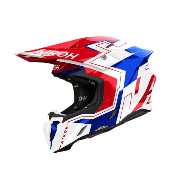 Airoh Twist 3 Dizzy Blue/Red Gloss MX Adult Helmet