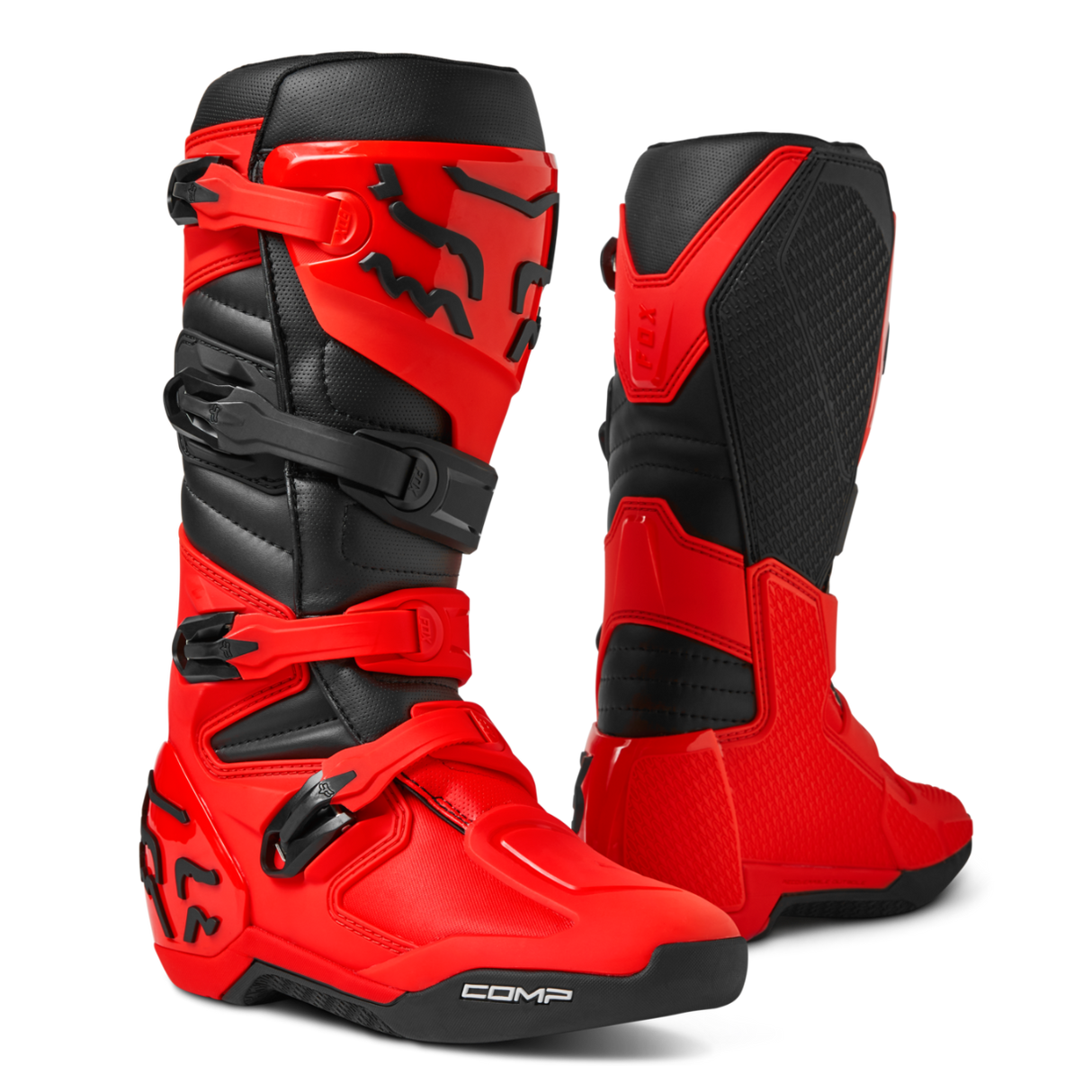 Fox Comp Boots Fluorescent Red