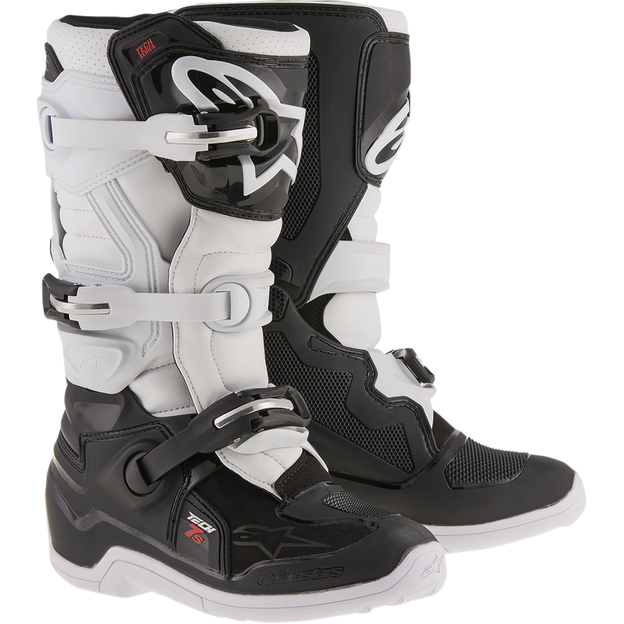 ALPINESTARS TECH 7S YOUTH BLACK/WHITE BOOTS