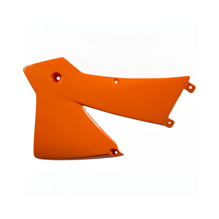 Acerbis orange radiator scoops for KTM SX 125 01-04, SX 200 03-04, SX 250 01-04, SX-F 450 2004, SX-F 525 03-04, EXC 125-300 03-04, EXC 400/450/525 03-04 motorcycle models