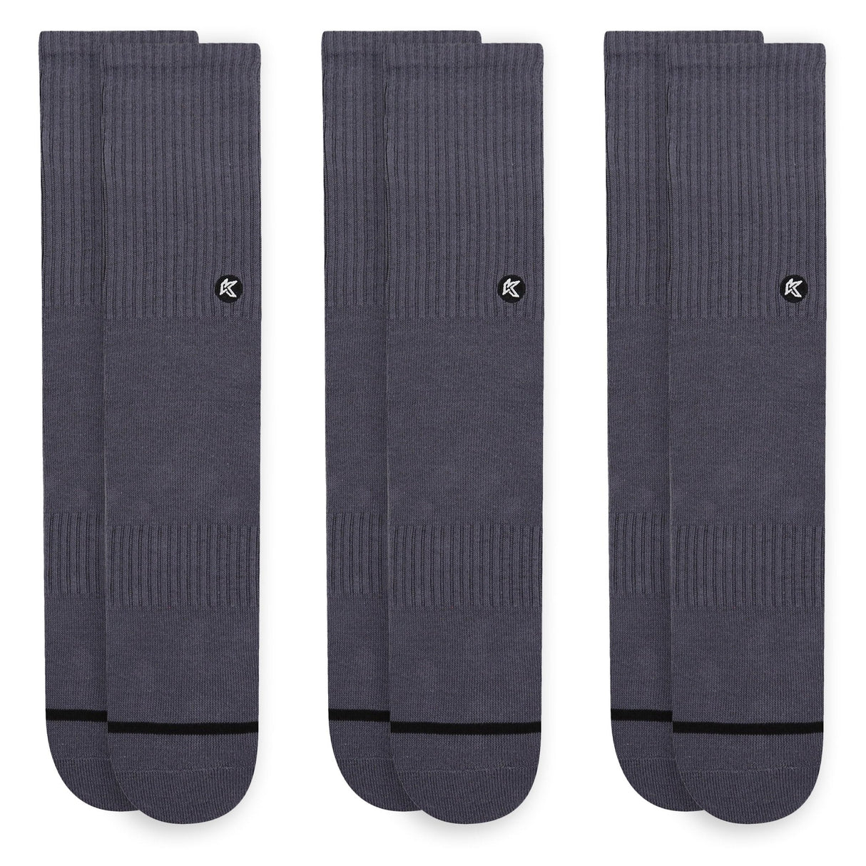 3 Pack Coal Crew Sock