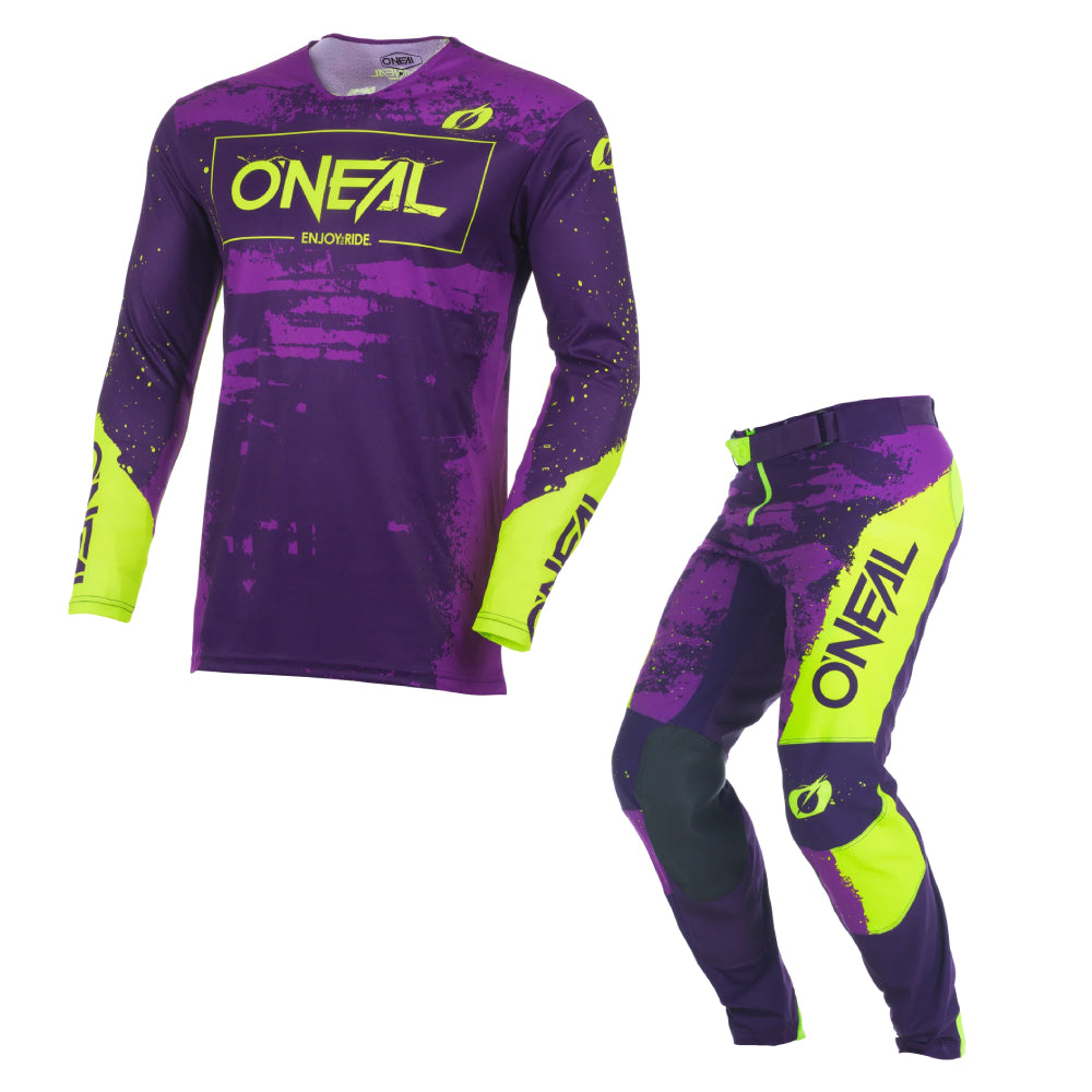 O'NEAL MAYHEM KIT COMBO PAINT PURPLE/NEON YELLOW
