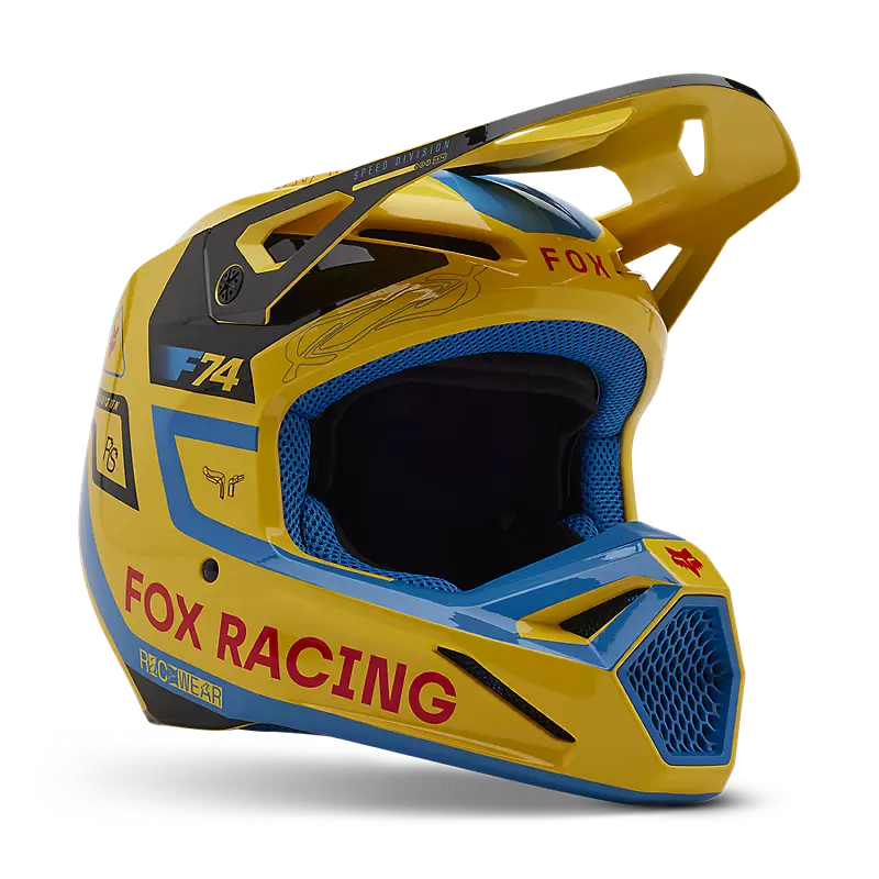 FOX V1 RACE SPEC HELMET - PALE YELLOW