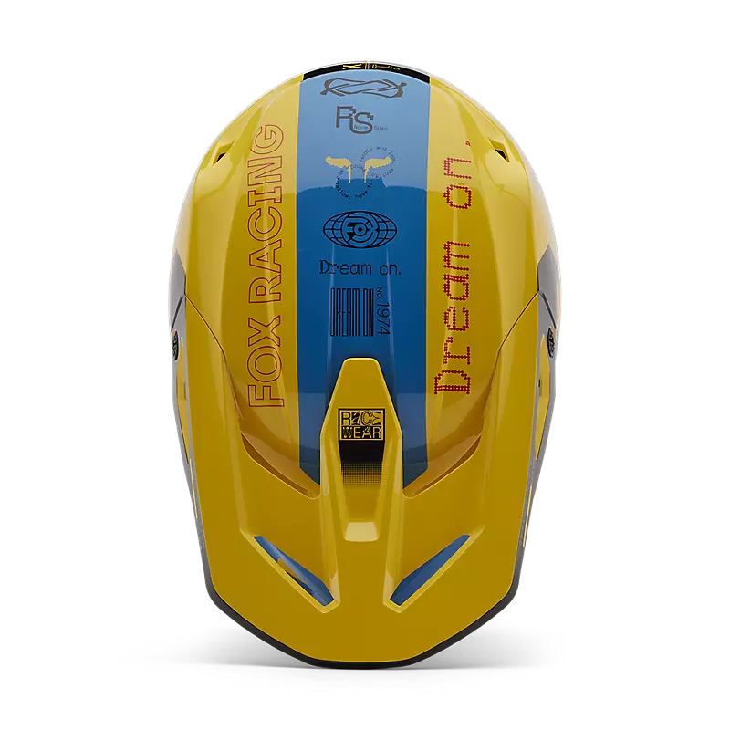 FOX V1 RACE SPEC HELMET - PALE YELLOW