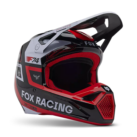 FOX YTH V1 RACE SPEC HELMET - FLUO RED