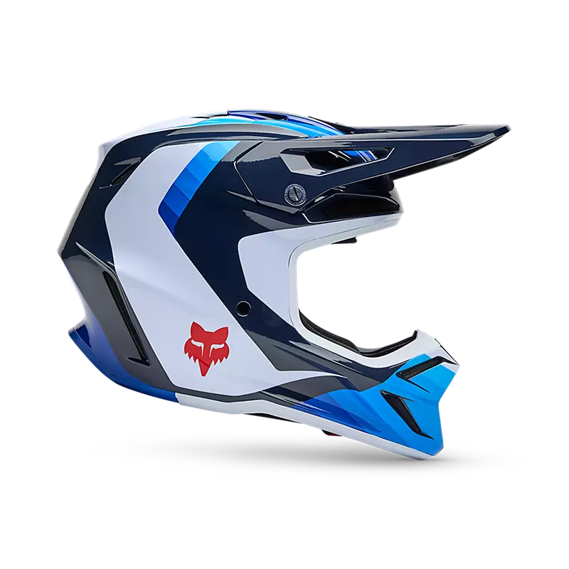 FOX V3 FADE HELMET WHT/BLU