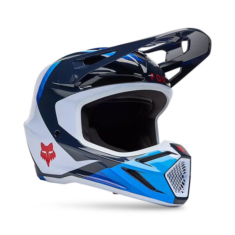 FOX V3 FADE HELMET WHT/BLU