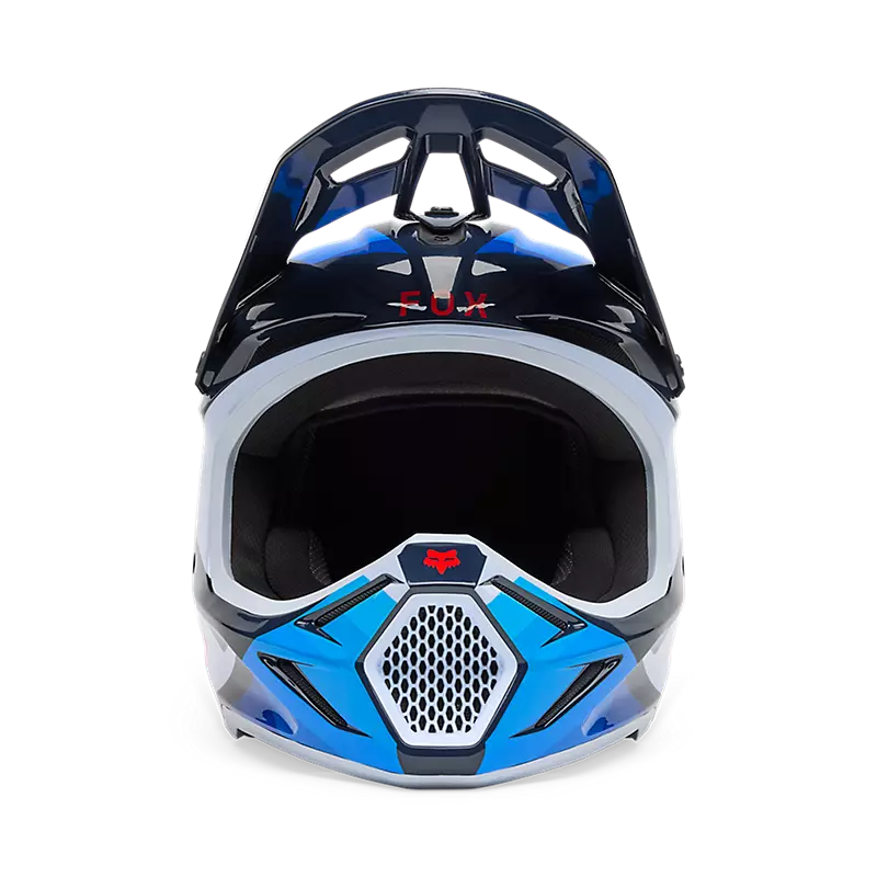 FOX V3 FADE HELMET WHT/BLU