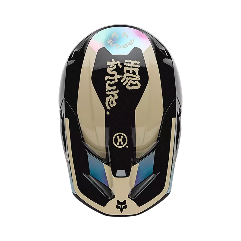 FOX V1 HELLO FUTURE HELMET BLK