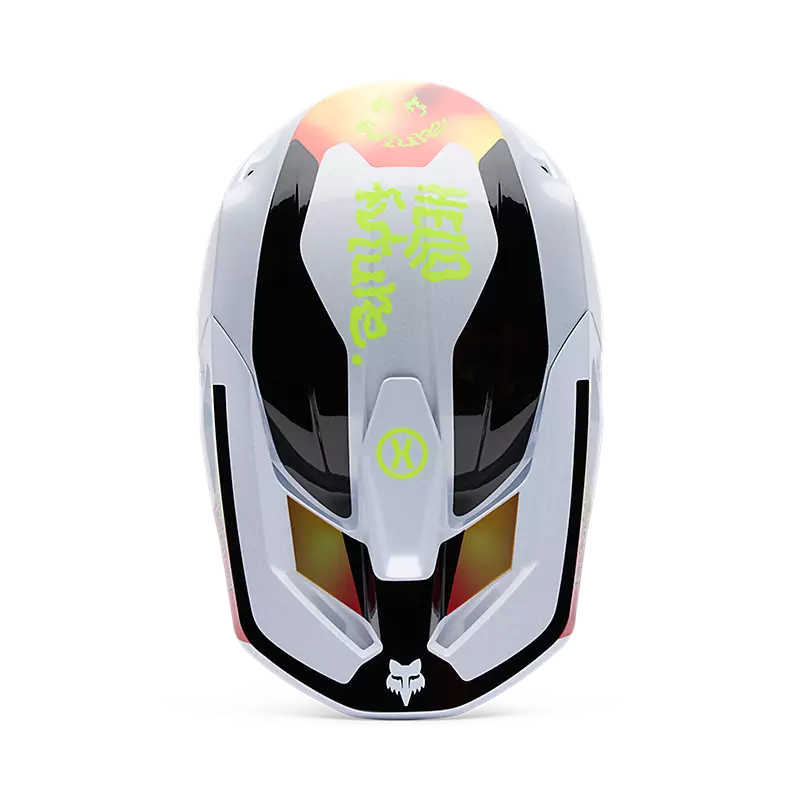 FOX V1 HELLO FUTURE HELMET WHT