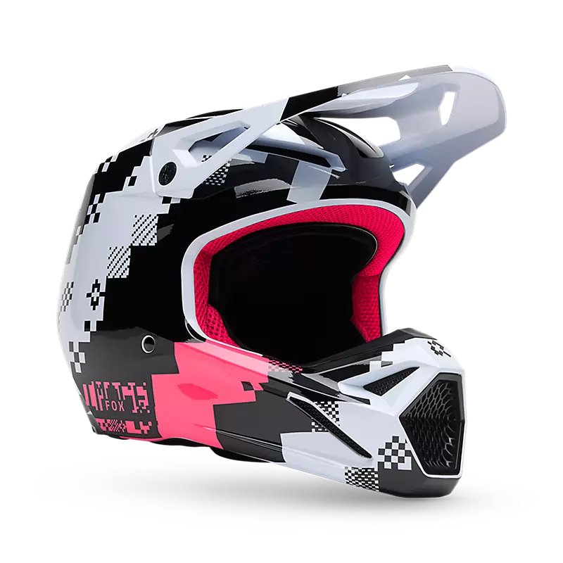 FOX V1 DIGI IMAGE HELMET BLK/PNK