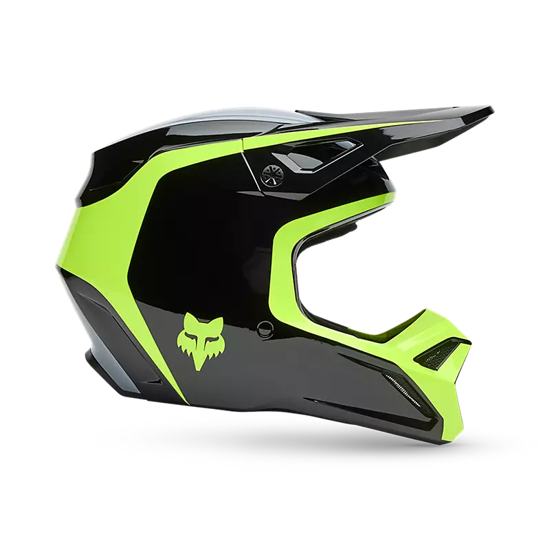 FOX V1 FLOW HELMET BLK/YLW