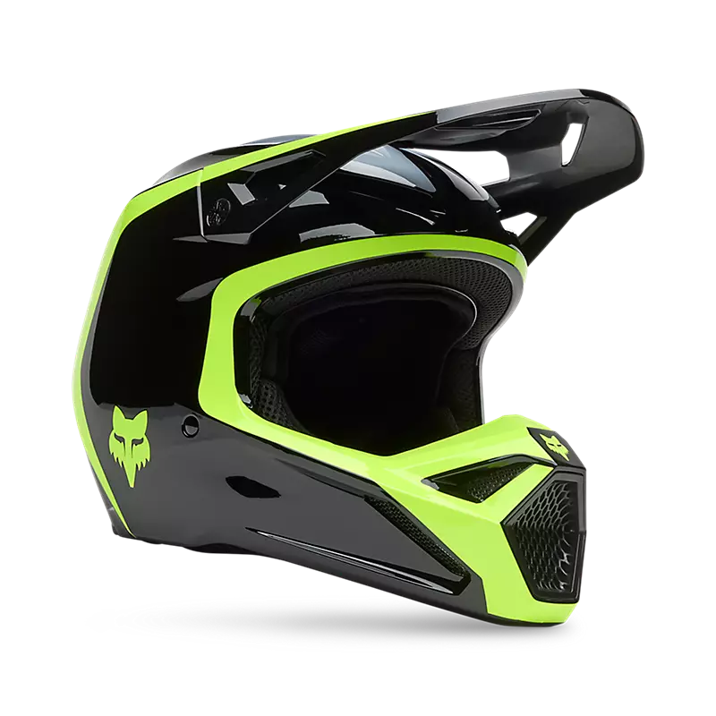 FOX V1 FLOW HELMET BLK/YLW