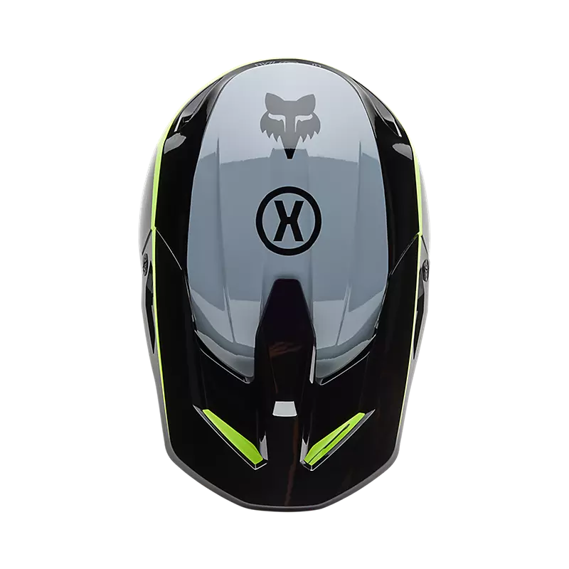 FOX V1 FLOW HELMET BLK/YLW