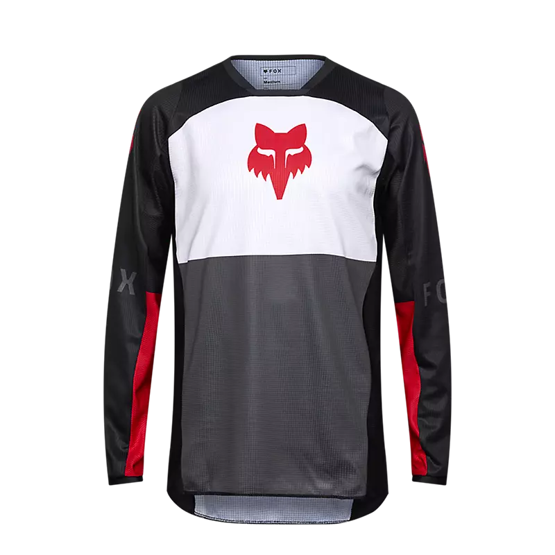 FOX 180 FLOW JERSEY WHT/RD