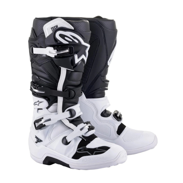 ALPINESTARS TECH 7 WHITE BLACK BOOTS