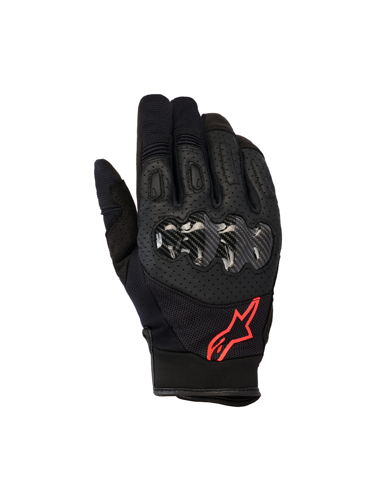 MEGAWATT GLOVES - Black/Red FLUO Alpinestars motocross kit