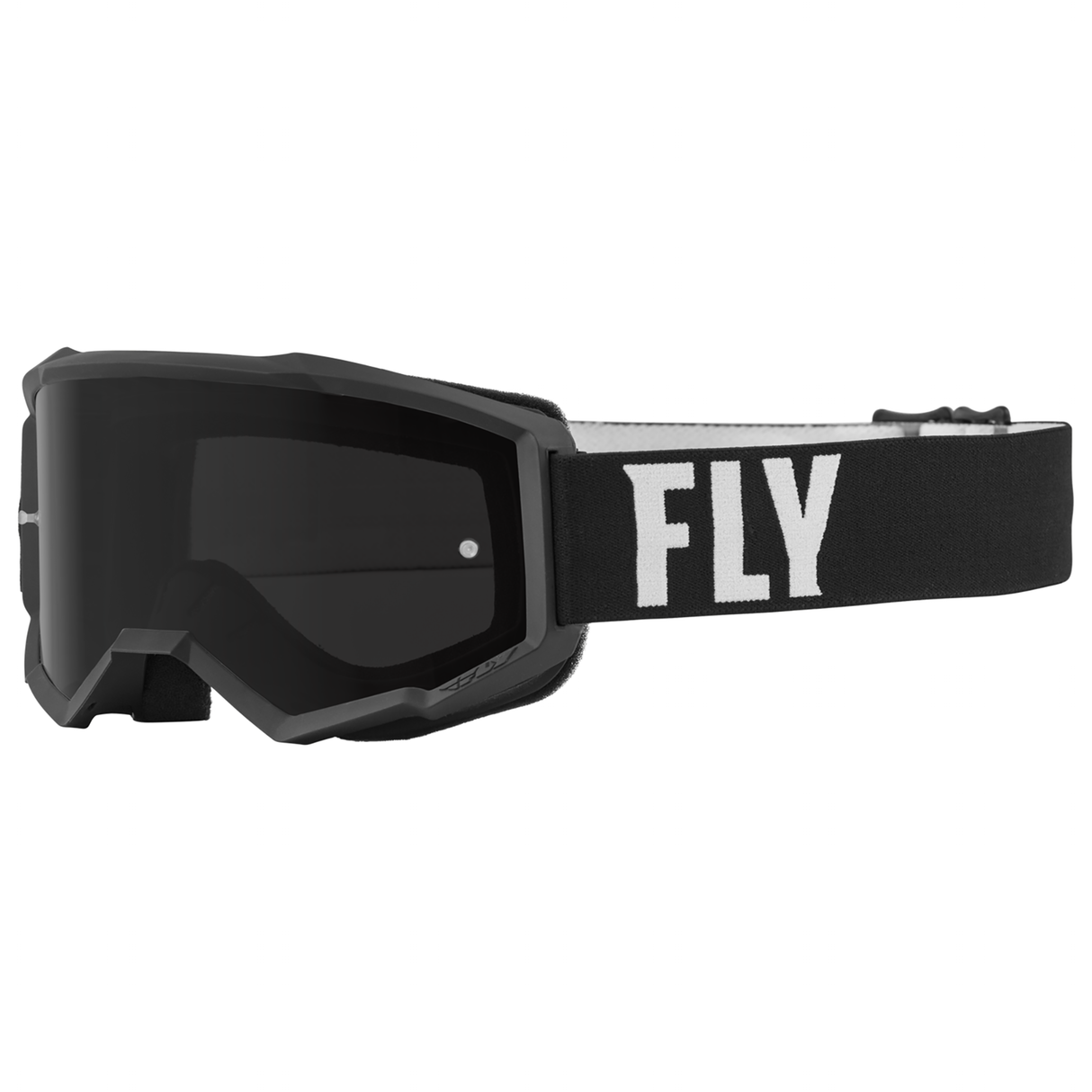 Fly Racing 2025 Focus Sand Goggle (Black/White) with Dark Smoke Lens