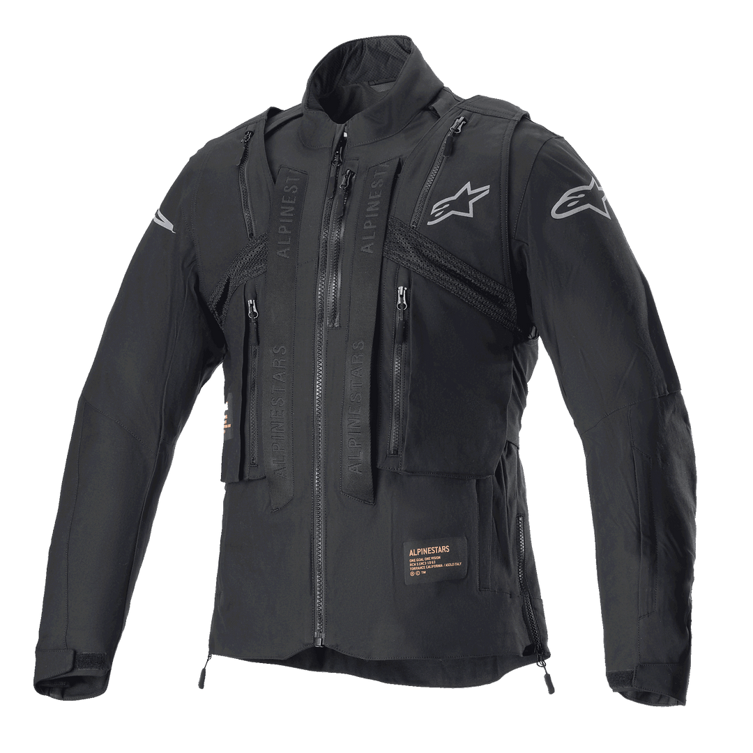 TECHDURA JACKET - BLACK REFLEX Alpinestars motocross kit