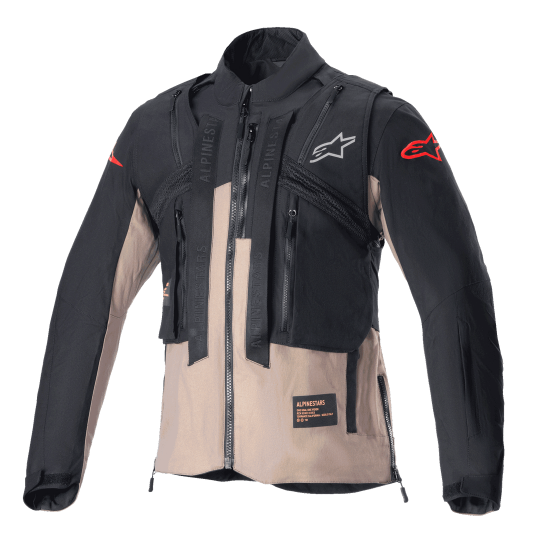 TECHDURA JACKET - BLACK/FALCON Brown