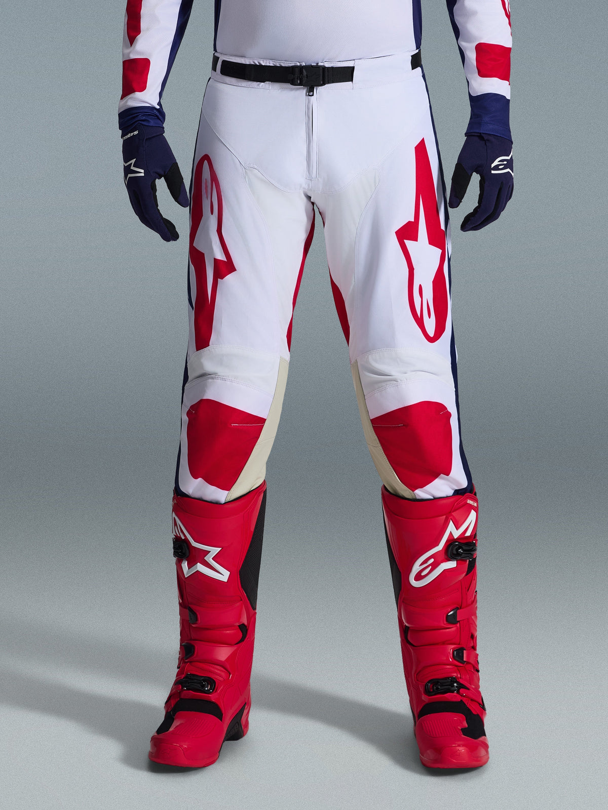 RACER RIWAY PANTS - WHITE/BLUE/RED