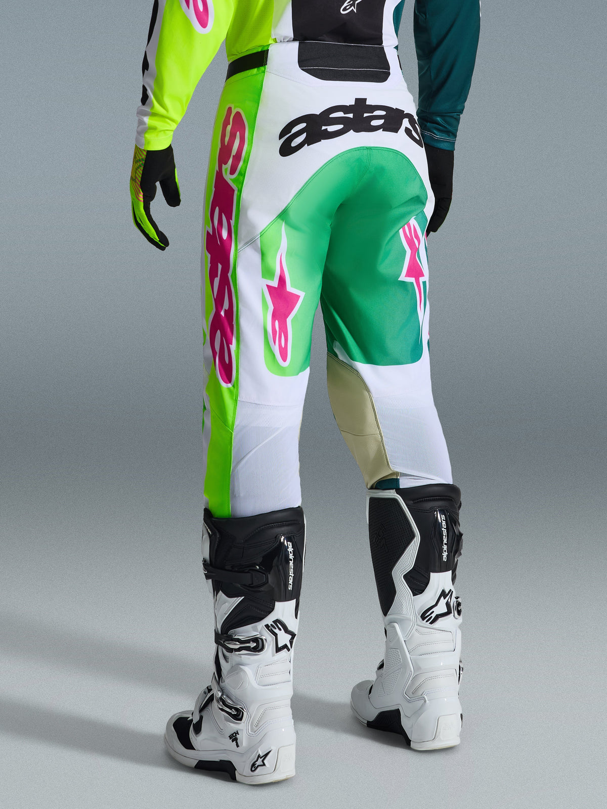 RACER PORTL PANTS - GREEN/WHITE/BLACK