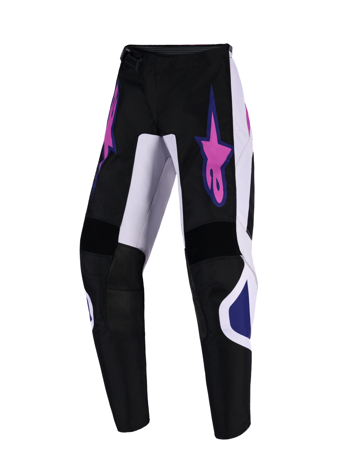 YOUTH FLUID GRID PANTS - BLACK/LIGHT GRAY/PURPLE Alpinestars motocross kit
