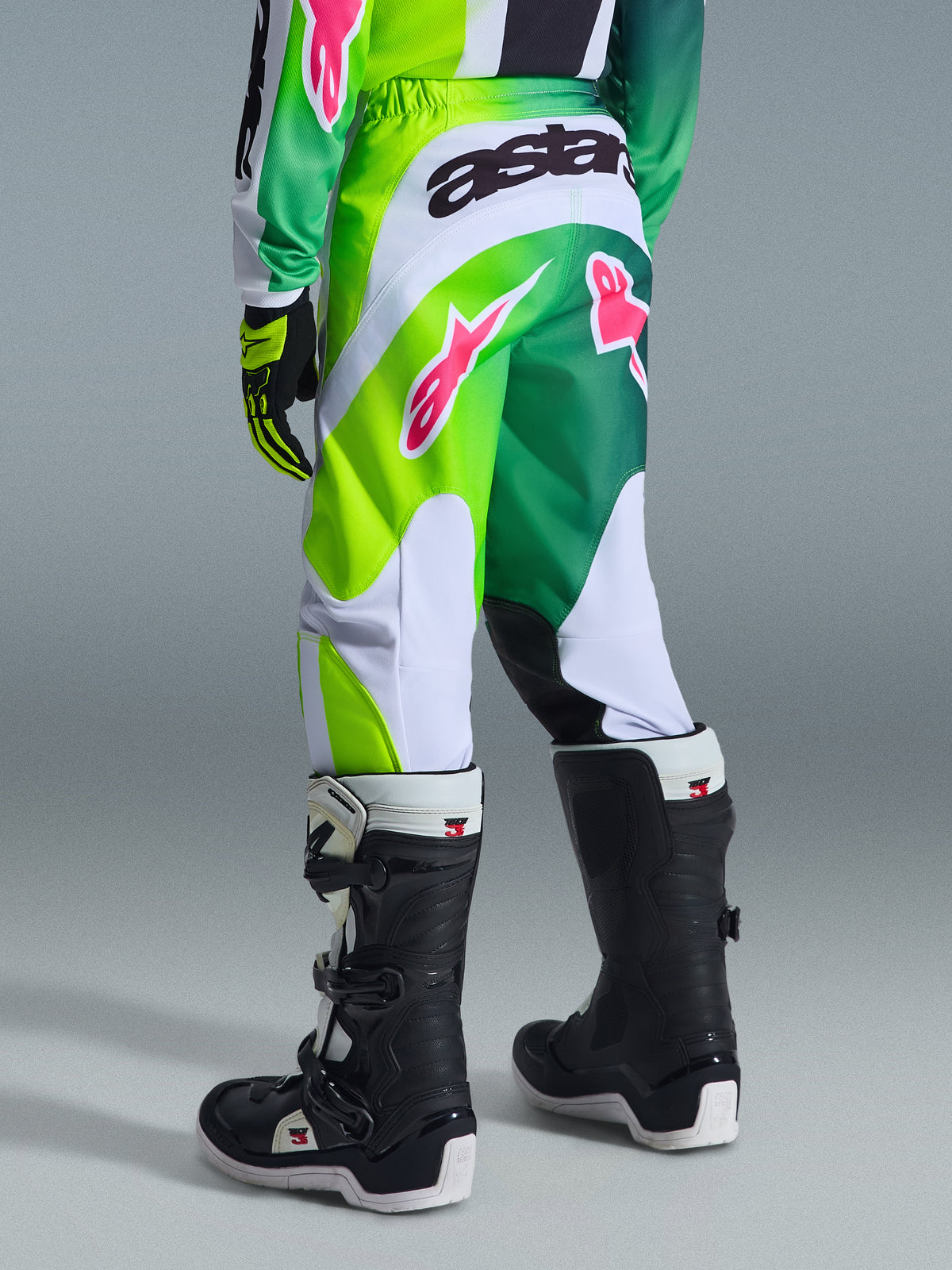 YOUTH FLUID PORTL PANTS - GREEN/WHITE/BLACK