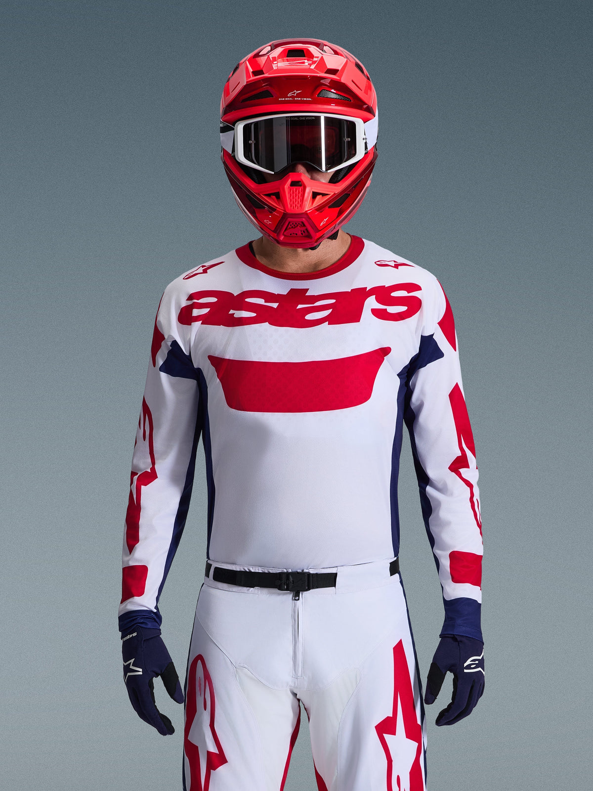 RACER RIWAY JERSEY - WHITE/BLUE/RED