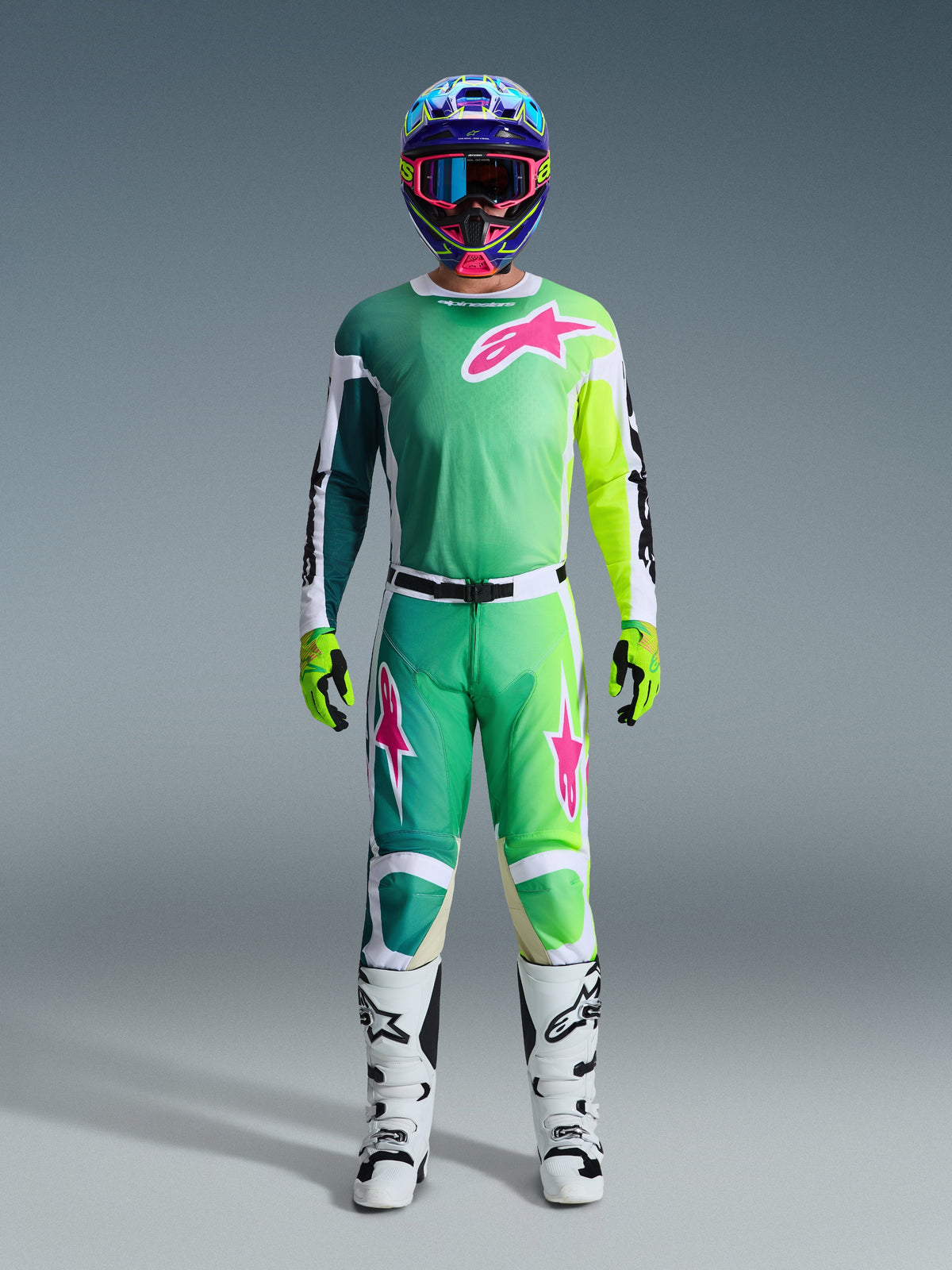 RACER PORTL JERSEY - GREEN/WHITE/BLACK