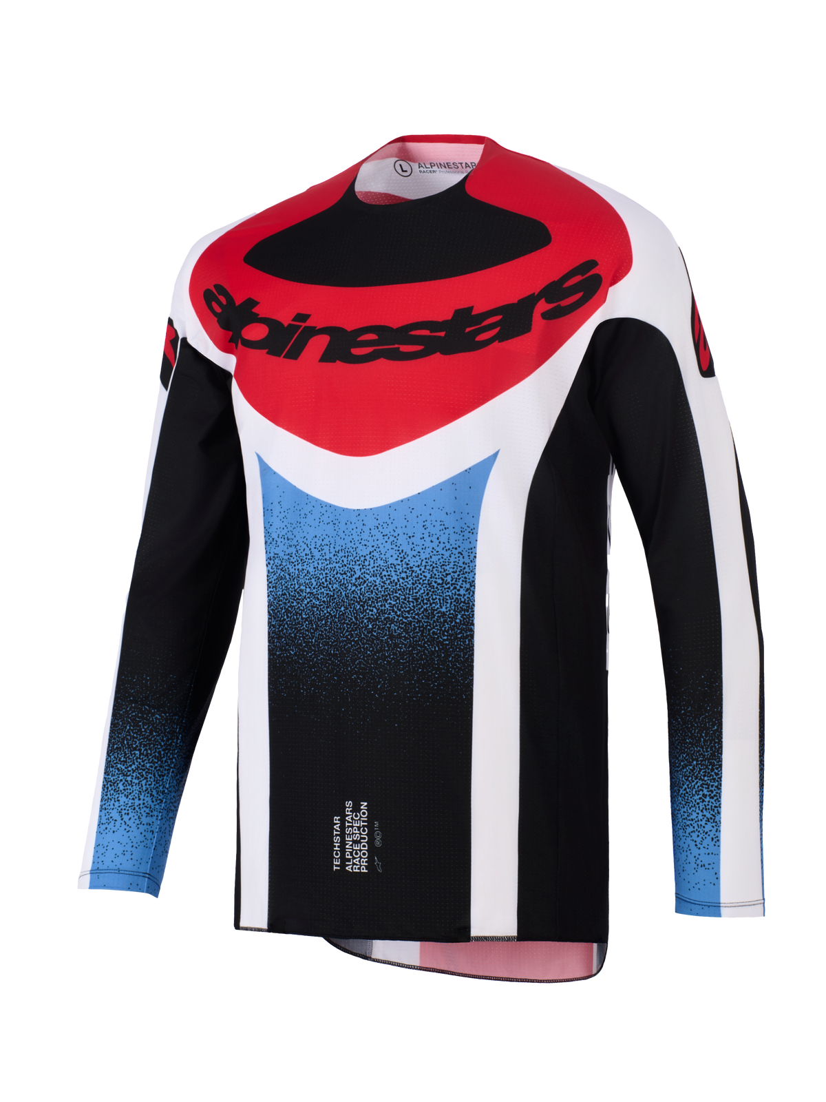 TECHSTAR KNIF JERSEY - BLACK/WHITE/RED Alpinestars motocross kit