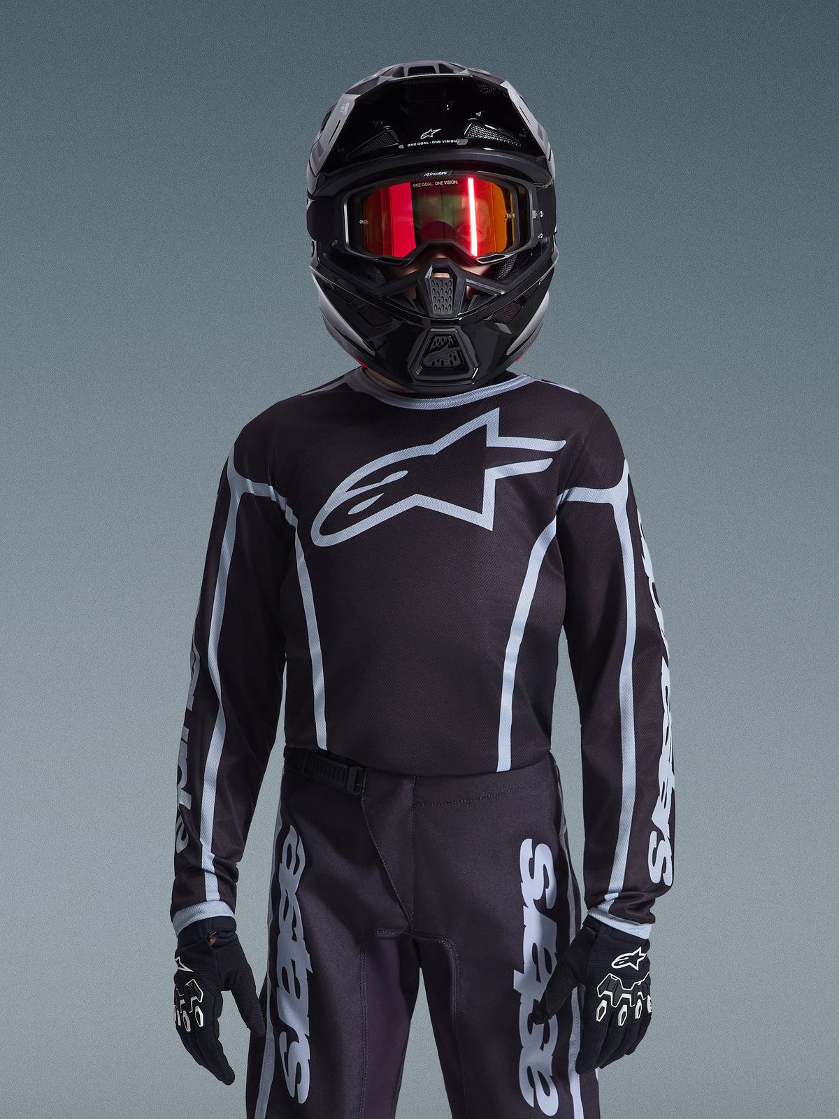YOUTH FLUID APEX JERSEY - BLACK/GRAY