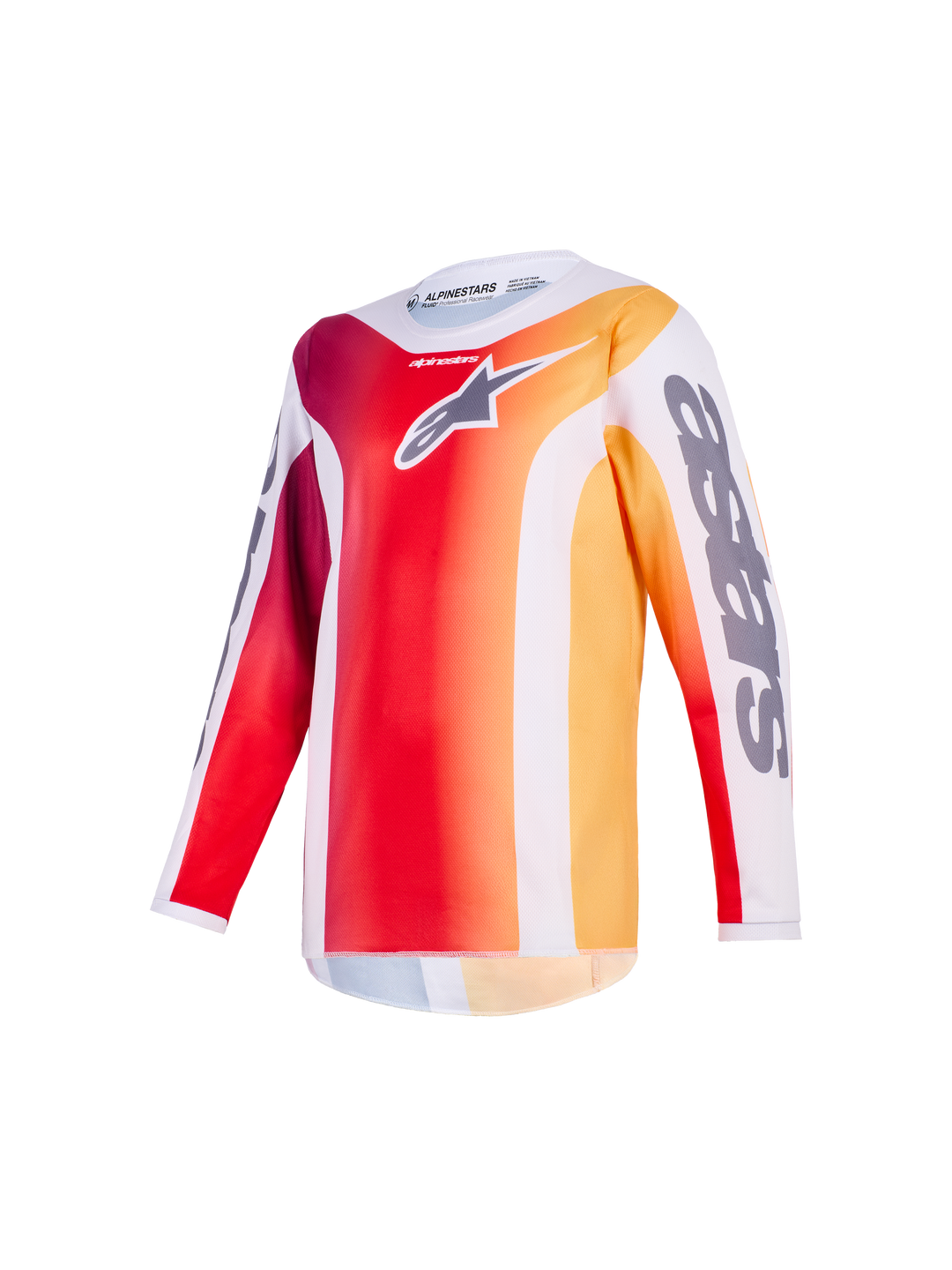 YOUTH FLUID PORTL JERSEY - RED LIGHT/GRAY/DARK GRAY Alpinestars motocross kit