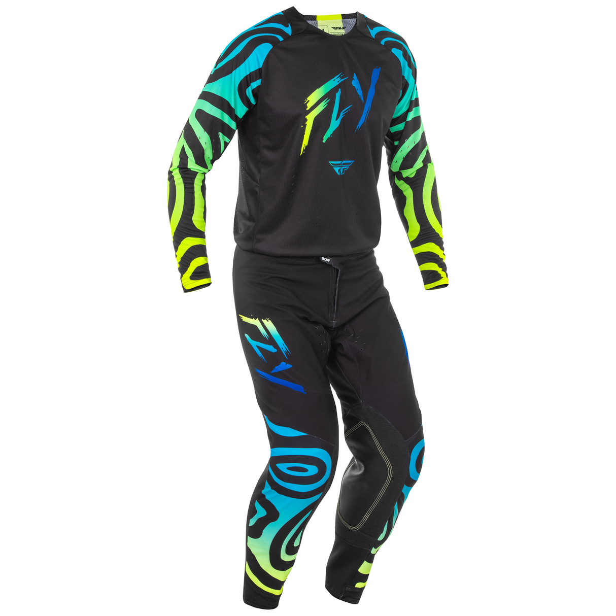 Fly Racing 2025 Evolution DST Zen Pants (Black/Blue/Yellow)