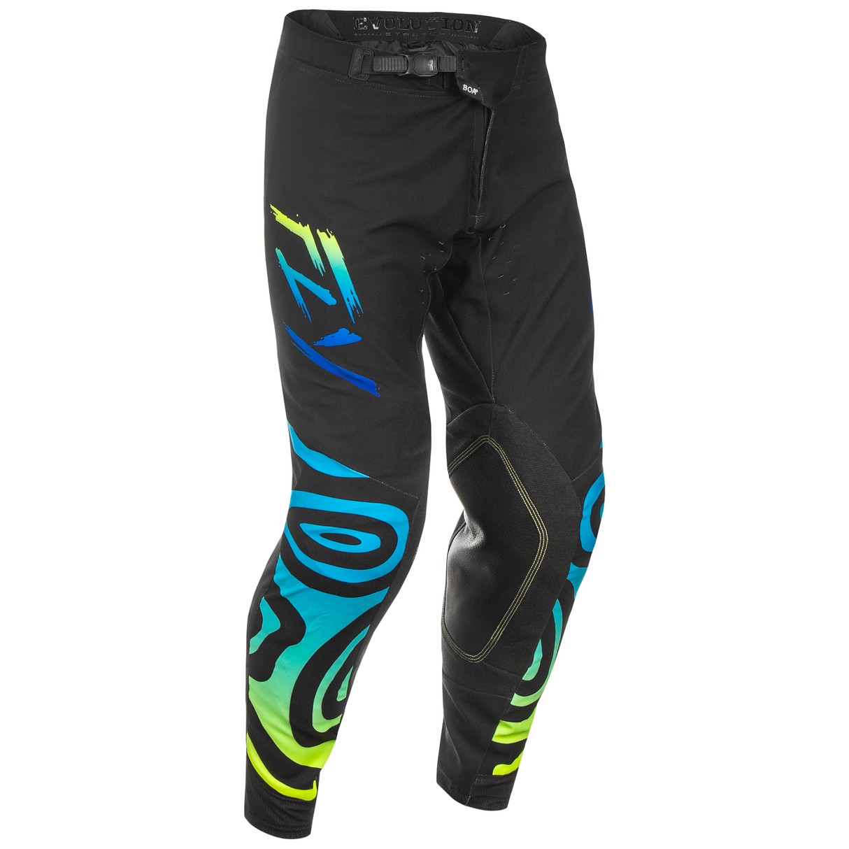 Fly Racing 2025 Evolution DST Zen Pants (Black/Blue/Yellow)