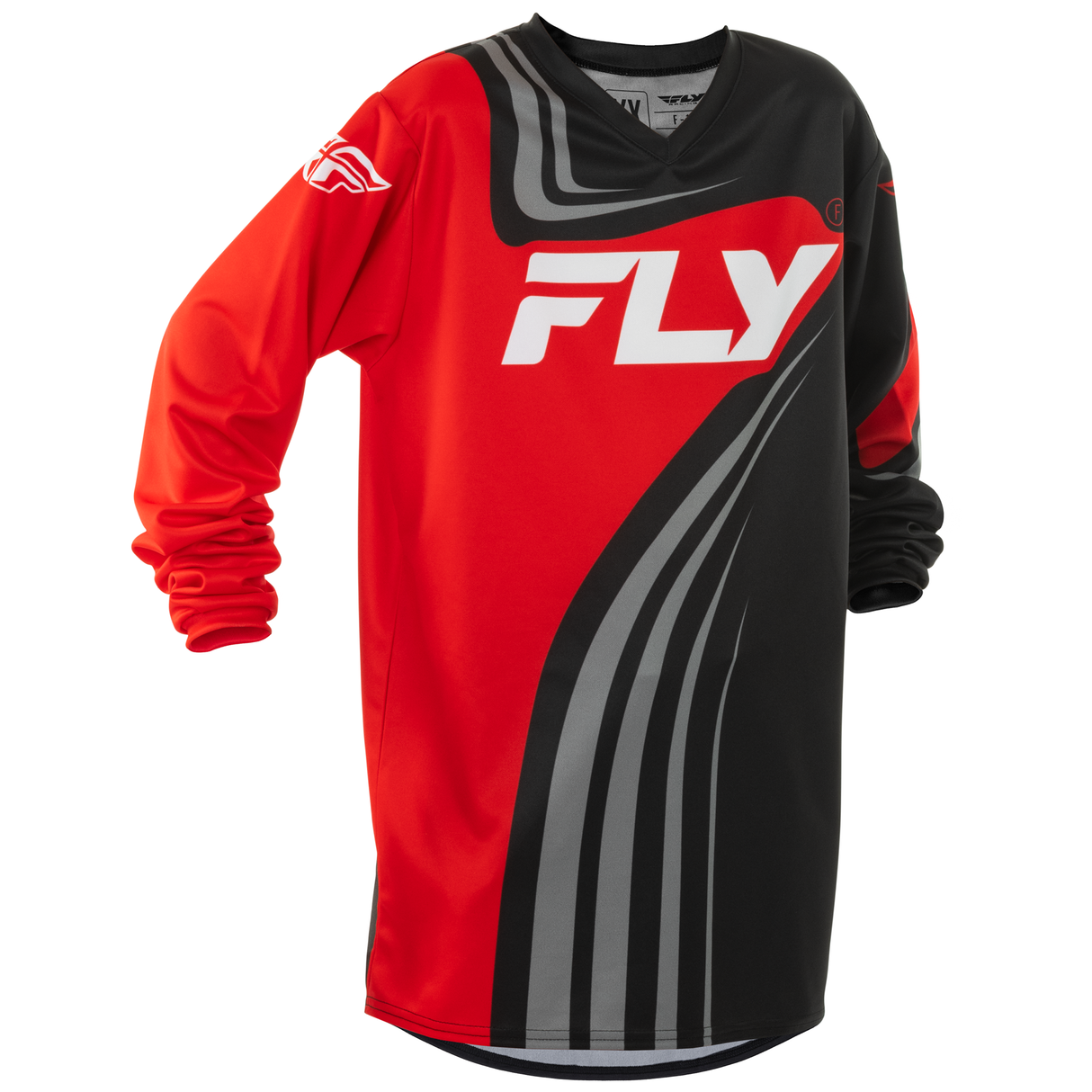 Fly Racing 2025 Youth F-16 Jersey (Black/Red/White)