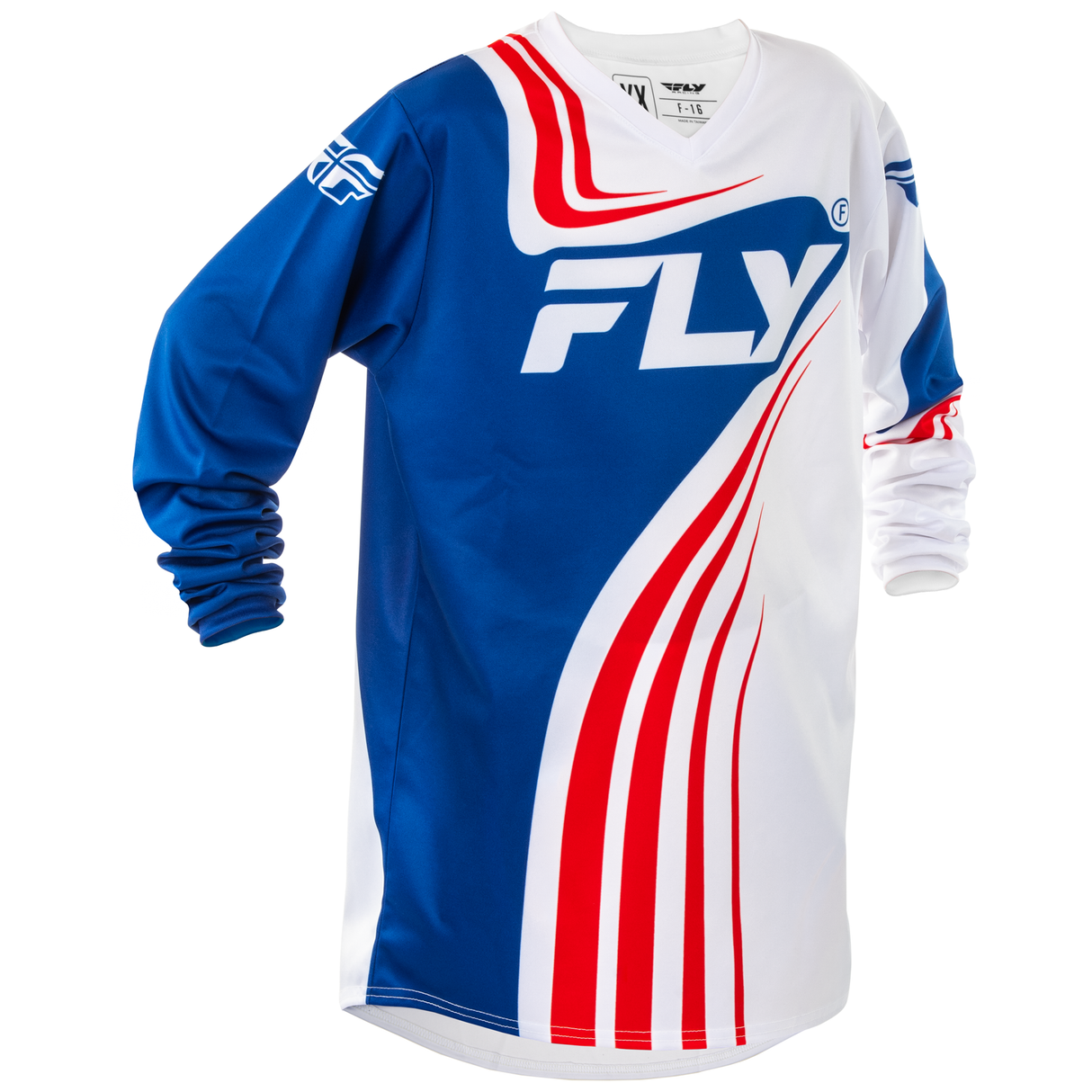 Fly Racing 2025 Youth F-16 Jersey (Red/White/Blue)