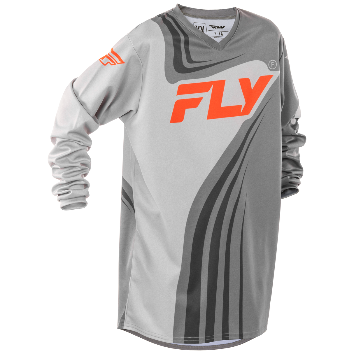 Fly Racing 2025 Youth F-16 Jersey (Grey/Orange)