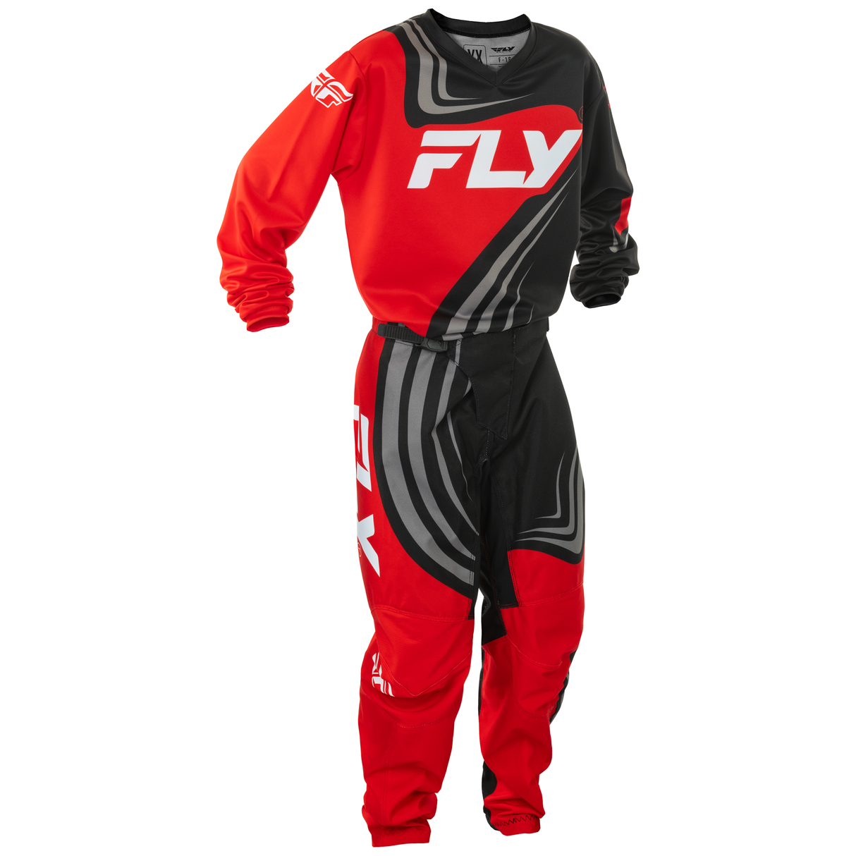 Fly Racing 2025 Youth F-16 Jersey (Black/Red/White)