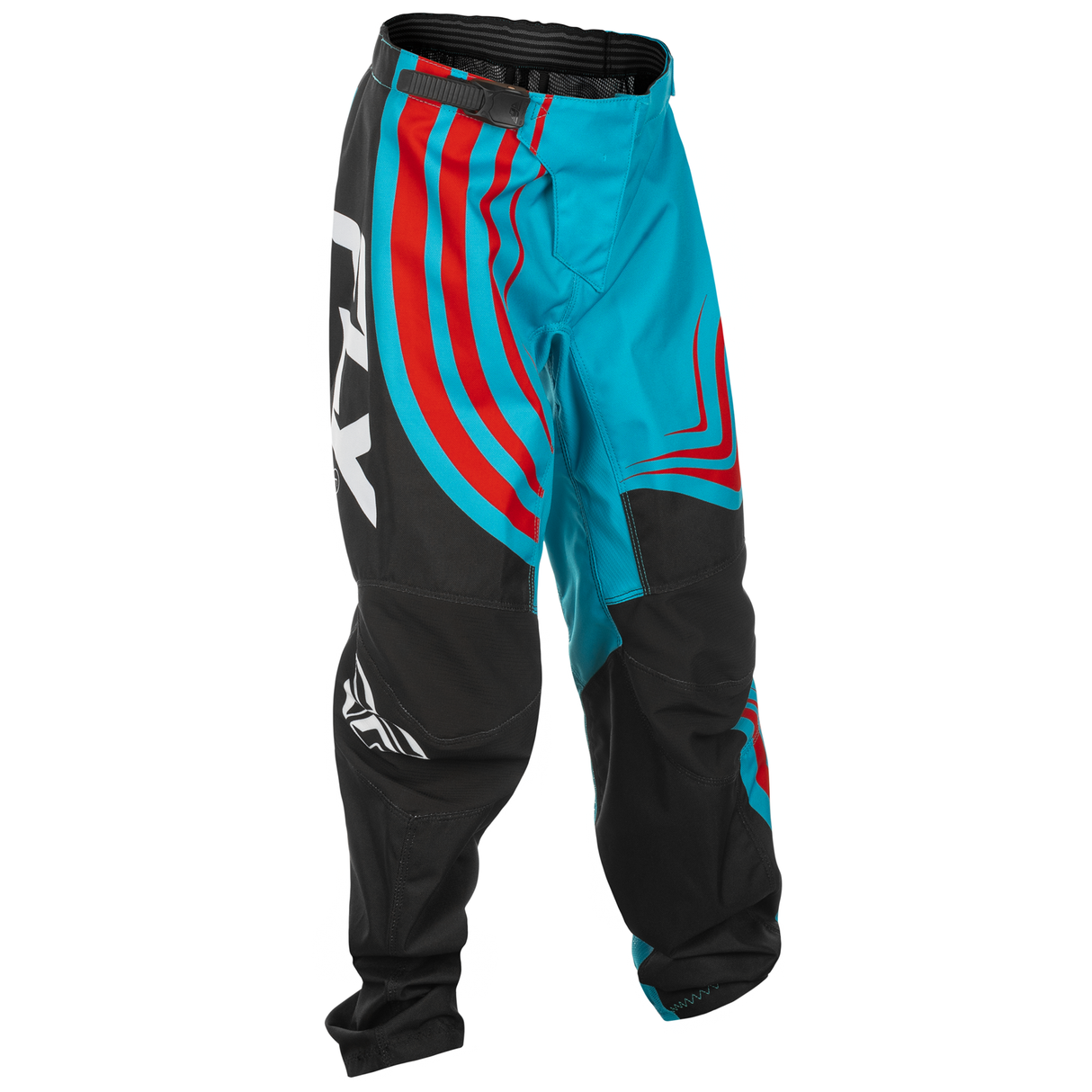 Fly Racing 2025 Youth F-16 Pants (Cyan/Black/Red)