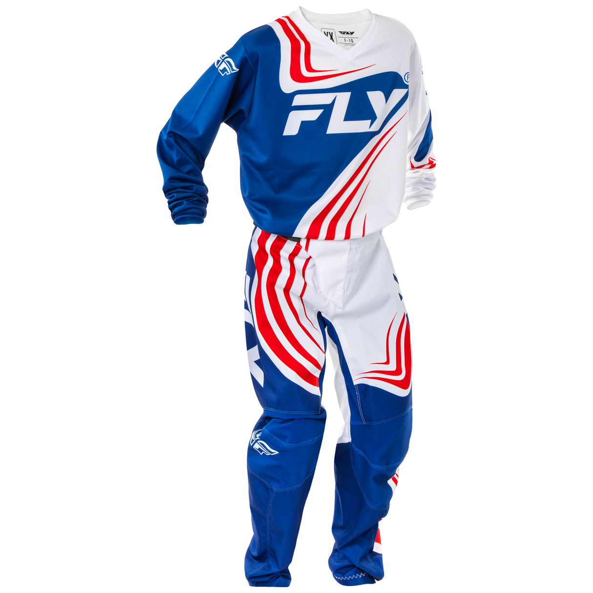 Fly Racing 2025 Youth F-16 Jersey (Red/White/Blue)