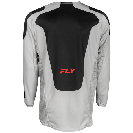 Fly Racing 2025 Kinetic Sym Jersey (Light Grey/Red/Black)