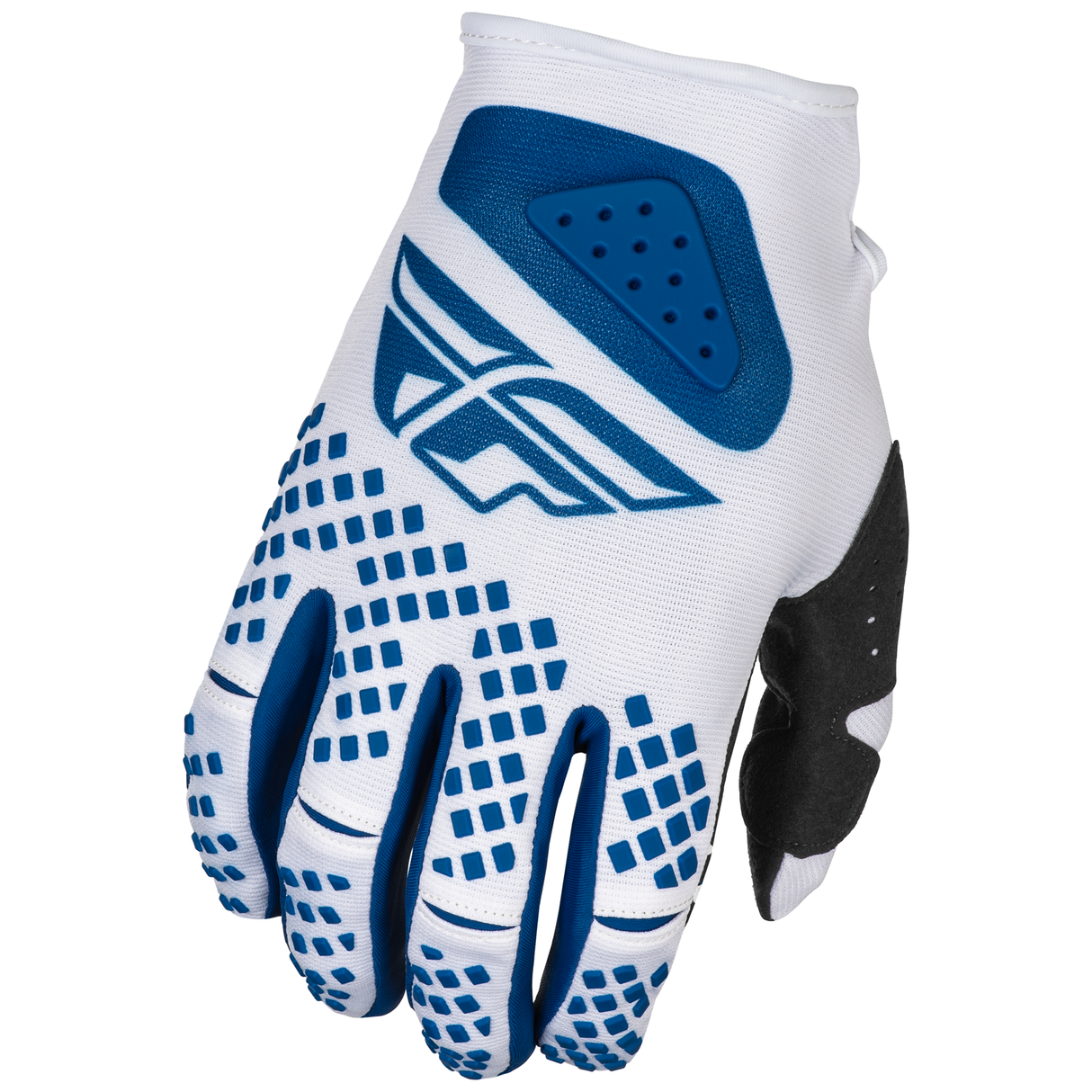 Fly Racing 2025 Youth Kinetic Center Gloves (White/Navy)