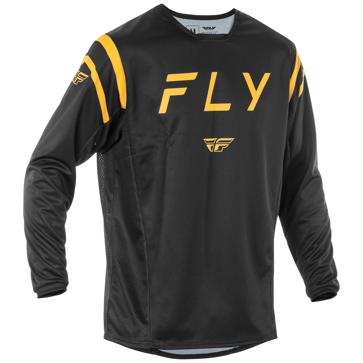 Fly Racing 2025 Kinetic Center Jersey (Black/Gold)
