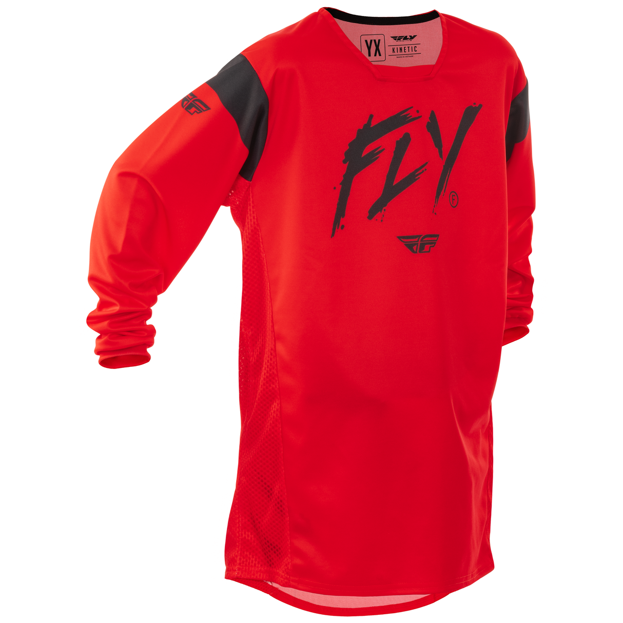 Fly Racing 2025 Youth Kinetic Stoke Jersey (Red/Black)