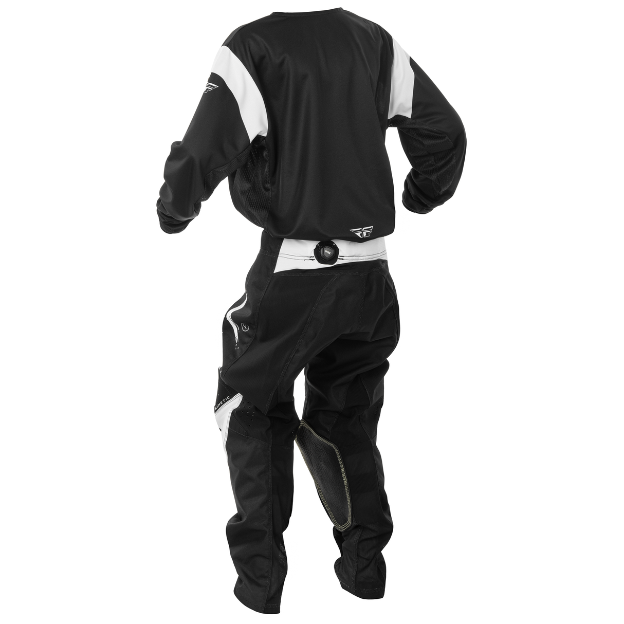 Fly Racing 2025 Youth Kinetic Stoke Jersey (Black/White)